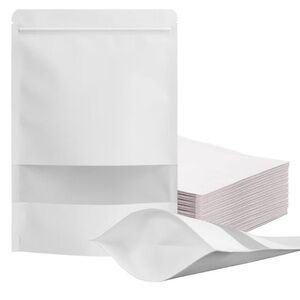 White Resealable Storage Bags x100 (A140)